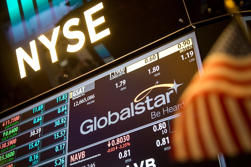 Globalstar Inc. signage is displayed on a monitor on the floor of the New York Stock Exchange (NYSE) in New York, U.S., on Friday, June 3, 2016. U.S. stocks fell with the dollar, while Treasuries and gold rallied after American employers added the fewest jobs in almost six years in May, bolstering the case for the Federal Reserve to leave interests rates lower for longer. Photographer: Michael Nagle/Bloomberg Globalstar Inc. signage is displayed on a monitor on the floor of the New York Stock Exchange (NYSE) in New York, U.S., on Friday, June 3, 2016. U.S. stocks fell with the dollar, while Treasuries and gold rallied after American employers added the fewest jobs in almost six years in May, bolstering the case for the Federal Reserve to leave interests rates lower for longer. Photographer: Michael Nagle/Bloomberg