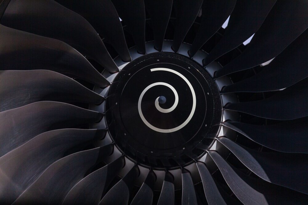 La turbina de un Airbus SE A380 de Rolls-Royce La turbina de un Airbus SE A380 de Rolls-Royce