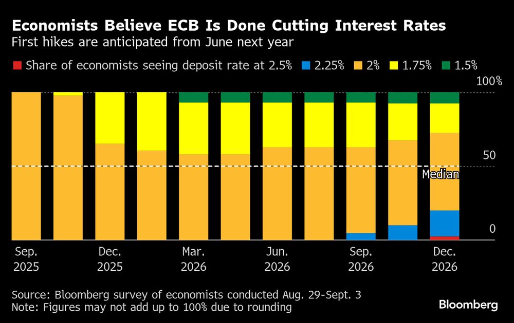 Los economistas creen que el BCE ha terminado de recortar las tasas de interés. Los economistas creen que el BCE ha terminado de recortar las tasas de interés.