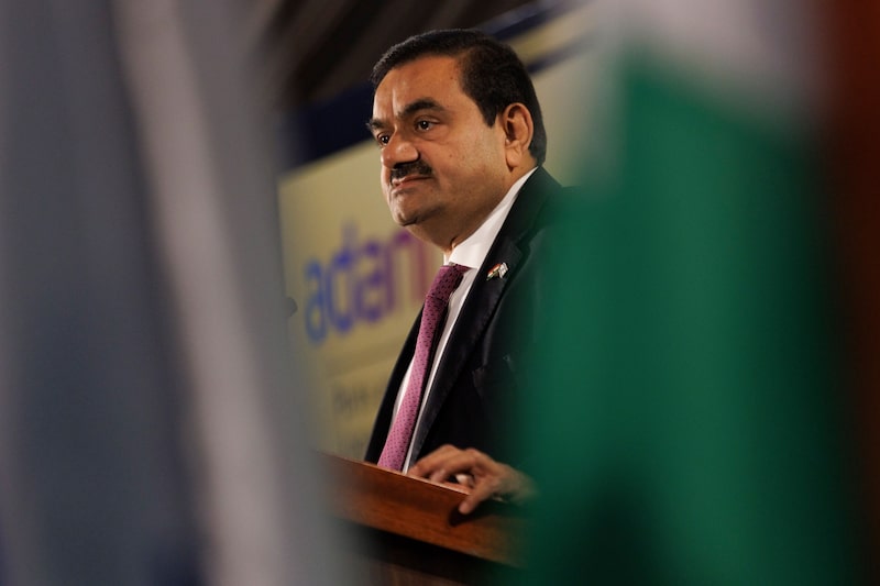Gautam Adani, multimillonario y presidente del Grupo Adani, durante un acto en el Puerto de Haifa en Haifa, Israel, el martes 31 de enero de 2023. Gautam Adani, multimillonario y presidente del Grupo Adani, durante un acto en el Puerto de Haifa en Haifa, Israel, el martes 31 de enero de 2023.