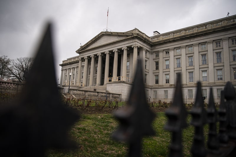 El edificio del Tesoro de Estados Unidos en Washington. Fotógrafo: Al Drago/Bloomberg. El edificio del Tesoro de Estados Unidos en Washington. Fotógrafo: Al Drago/Bloomberg.