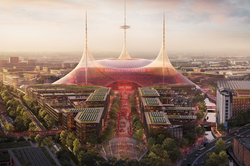 “Nosso estádio atual nos serviu brilhantemente nos últimos 115 anos, mas ficou atrás das melhores arenas do esporte mundial”, disse o bilionário coproprietário do Manchester United, Jim Ratcliffe “Nosso estádio atual nos serviu brilhantemente nos últimos 115 anos, mas ficou atrás das melhores arenas do esporte mundial”, disse o bilionário coproprietário do Manchester United, Jim Ratcliffe