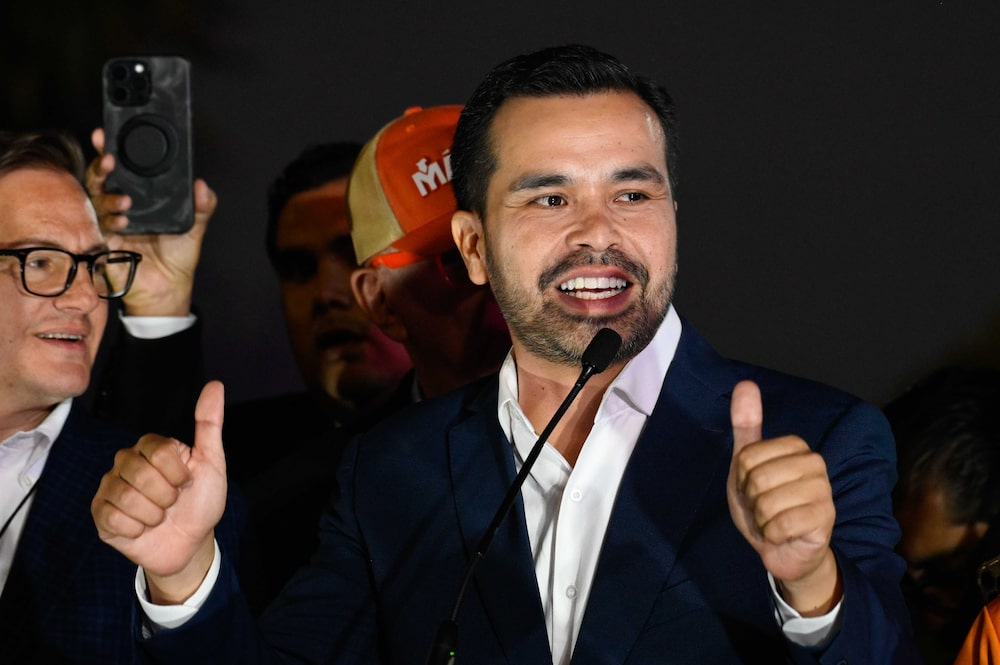 El candidato Jorge Álvarez Máynez tras el primer debate por la presidencia de México, 7 de abril El candidato Jorge Álvarez Máynez tras el primer debate por la presidencia de México, 7 de abril