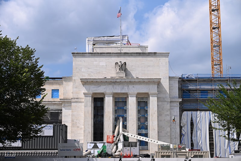 Construction on the Marriner S. Eccles Federal Reserve building in Washington, DC, US, on Thursday, July 24, 2025. Construction on the Marriner S. Eccles Federal Reserve building in Washington, DC, US, on Thursday, July 24, 2025.