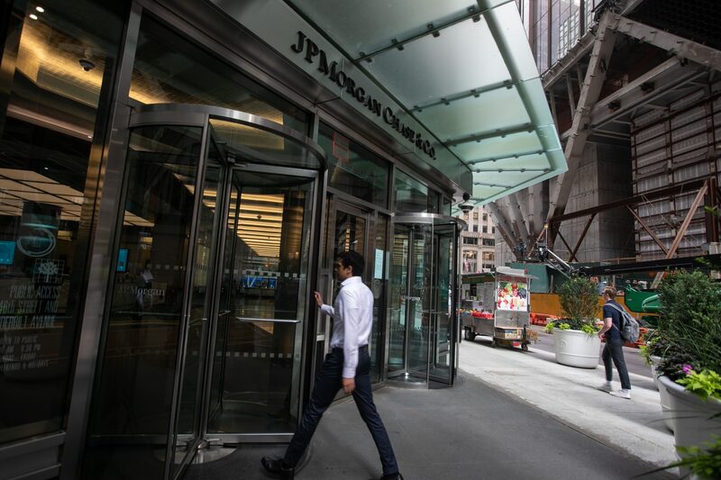 Escritório do JPMorgan Chase & Co em New York, nos Estados Unidos Escritório do JPMorgan Chase & Co em New York, nos Estados Unidos