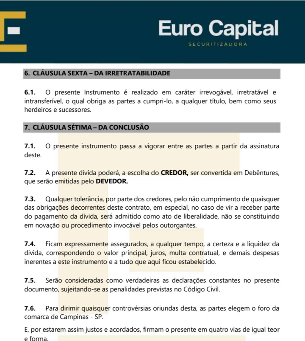 Cliente da Vebcap assinou em maio dois contratos (Instrumento Particular de Mútuo e Confissão de Dívida) que previa oferta de debêntures e autorizava a empresa a utilizar seu nome e seu CPF para o financiamento de um Corolla Hybrid Altis Premium ano/modelo 21/22 junto à Nipokkar Ltda Cliente da Vebcap assinou em maio dois contratos (Instrumento Particular de Mútuo e Confissão de Dívida) que previa oferta de debêntures e autorizava a empresa a utilizar seu nome e seu CPF para o financiamento de um Corolla Hybrid Altis Premium ano/modelo 21/22 junto à Nipokkar Ltda