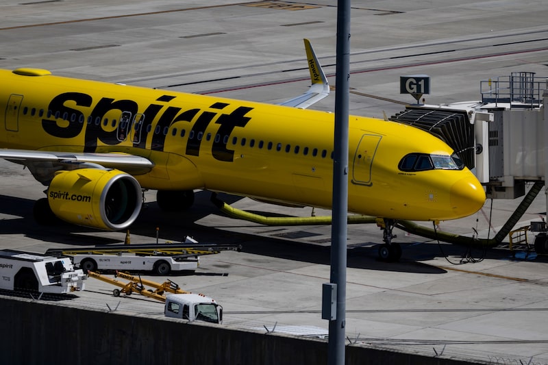 En la imagen, se ve uno de los aviones que hace parte de la flota de Spirit Airlines. En la imagen, se ve uno de los aviones que hace parte de la flota de Spirit Airlines.