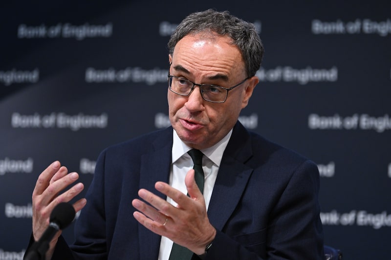 El gobernador Andrew Bailey. Fotografía: Jaimi Joy/Bloomberg El gobernador Andrew Bailey. Fotografía: Jaimi Joy/Bloomberg