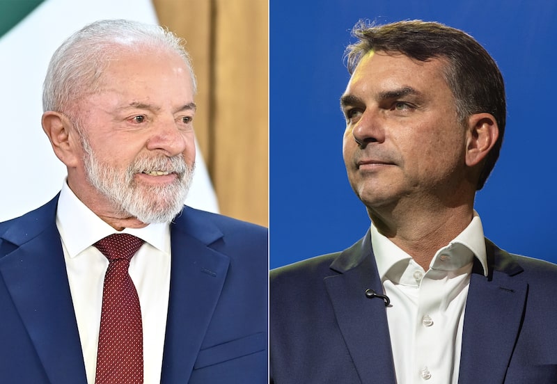 Luiz Inacio Lula da Silva e Flavio Bolsonaro Luiz Inacio Lula da Silva e Flavio Bolsonaro