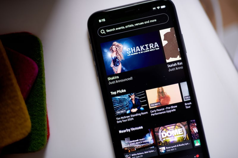 The Live Nation website arranged on a laptop in New York, US, on Wednesday, April 17, 2024. The Justice Department may file an antitrust complaint as soon as next month aimed at forcing Live Nation Entertainment Inc. to spin off its Ticketmaster ticketing business, according to three people familiar with the matter. Photographer: Gabby Jones/Bloomberg The Live Nation website arranged on a laptop in New York, US, on Wednesday, April 17, 2024. The Justice Department may file an antitrust complaint as soon as next month aimed at forcing Live Nation Entertainment Inc. to spin off its Ticketmaster ticketing business, according to three people familiar with the matter. Photographer: Gabby Jones/Bloomberg