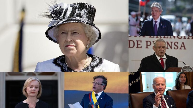Mandatarios y líderes de todo el mundo se han pronunciado frente al fallecimiento de la reina Isabel II. Mandatarios y líderes de todo el mundo se han pronunciado frente al fallecimiento de la reina Isabel II.