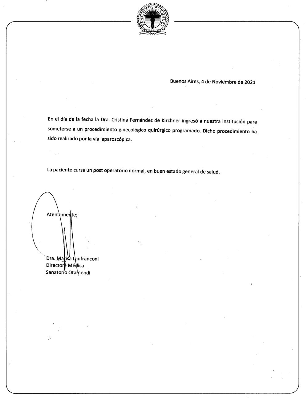 Fuente: Sanatorio Otamendi. Fuente: Sanatorio Otamendi.