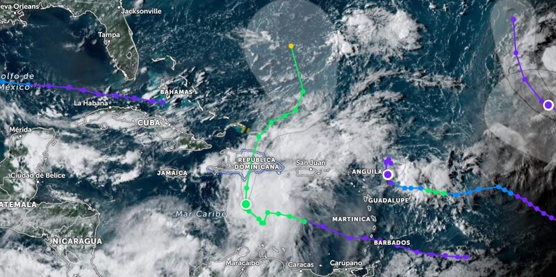 Trayectoria de la tormenta por Zoom Earth Trayectoria de la tormenta por Zoom Earth