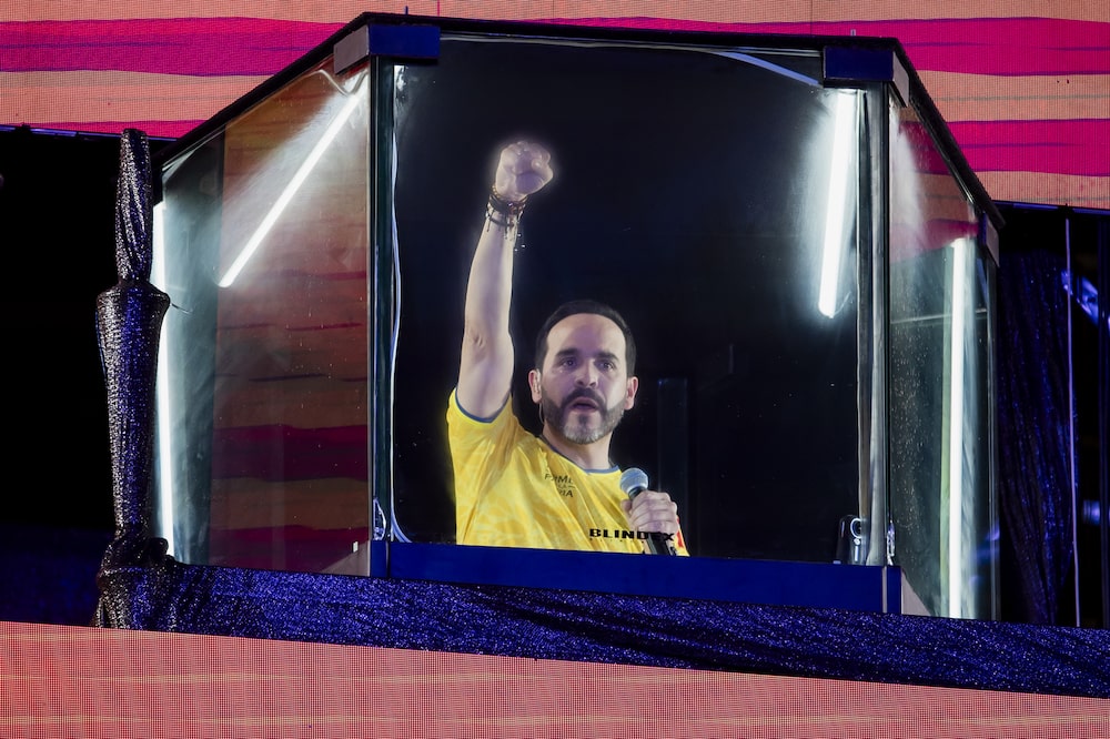 Abelardo de la Espriella en un acto de campaña la noche que se celebró la segunda vuelta electorall en Barranquilla, Colombia, el 21 de junio. Fotógrafo: Carlos Parra Ríos/Bloomberg. Abelardo de la Espriella en un acto de campaña la noche que se celebró la segunda vuelta electorall en Barranquilla, Colombia, el 21 de junio. Fotógrafo: Carlos Parra Ríos/Bloomberg.