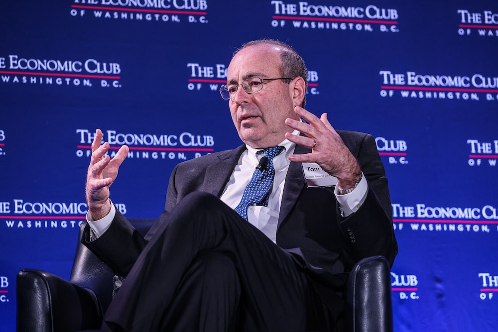 Thomas Barkin, presidente del Banco de la Reserva Federal de Richmond, durante un evento del Club Económico de Washington en Washington. Thomas Barkin, presidente del Banco de la Reserva Federal de Richmond, durante un evento del Club Económico de Washington en Washington.