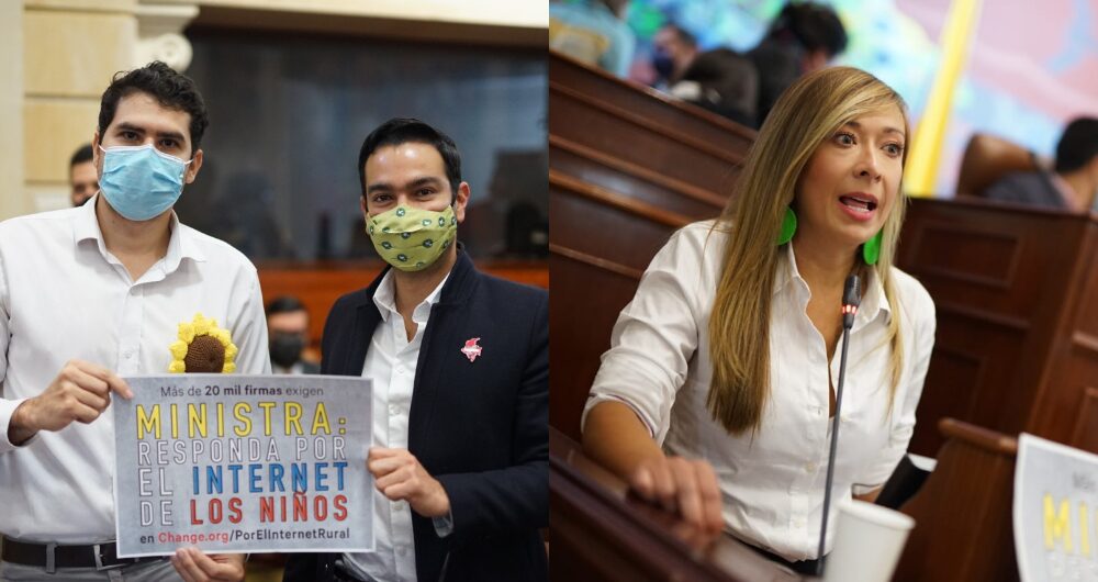 Los congresistas se unieron para pedir la renuncia de la ministra TIC ante las denuncias por el polémico contrato de conectividad rural. Los congresistas se unieron para pedir la renuncia de la ministra TIC ante las denuncias por el polémico contrato de conectividad rural.