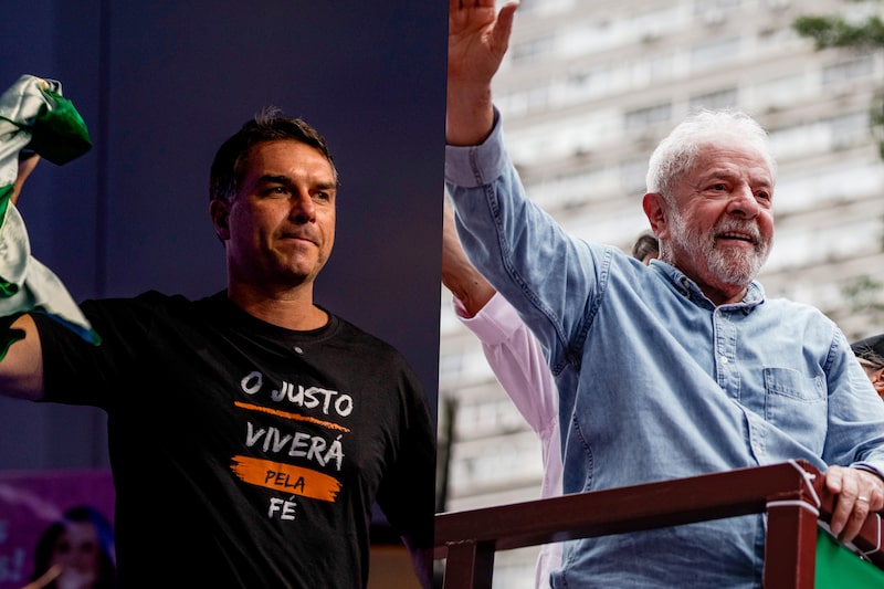 Luiz Inácio Lula da Silva / Flávio Bolsonaro. Luiz Inácio Lula da Silva / Flávio Bolsonaro.