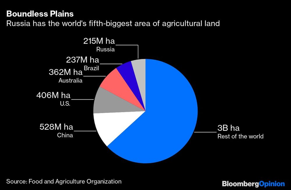 Rússia tem a quinta maior área cultivável do mundo Rússia tem a quinta maior área cultivável do mundo
