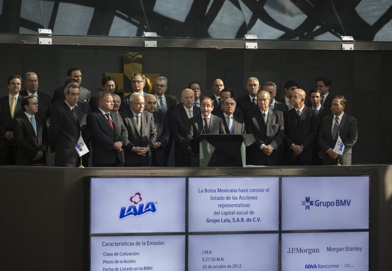 Lala forma parte del grupo de empresas que solicitaron su desliste el año pasado como Infraestructura Energética (IEnova), que ya canceló su registro, y las productoras de materiales para la construcción Elementia Materiales y Fortaleza Materiales. Lala forma parte del grupo de empresas que solicitaron su desliste el año pasado como Infraestructura Energética (IEnova), que ya canceló su registro, y las productoras de materiales para la construcción Elementia Materiales y Fortaleza Materiales.