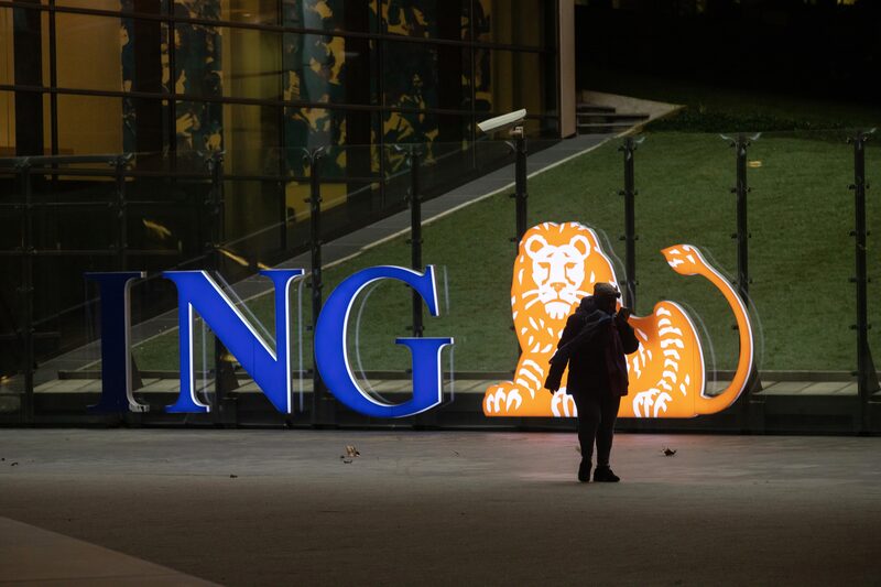 ING Groep NV signage at the bank's Acanthus headquarters building complex in Amsterdam, Netherlands, on Friday, Feb. 1 2022. Societe Generale SA has entered into exclusive negotiations with ING to attract its French retail banking customers, as the Dutch lender exits the market. ING Groep NV signage at the bank's Acanthus headquarters building complex in Amsterdam, Netherlands, on Friday, Feb. 1 2022. Societe Generale SA has entered into exclusive negotiations with ING to attract its French retail banking customers, as the Dutch lender exits the market.