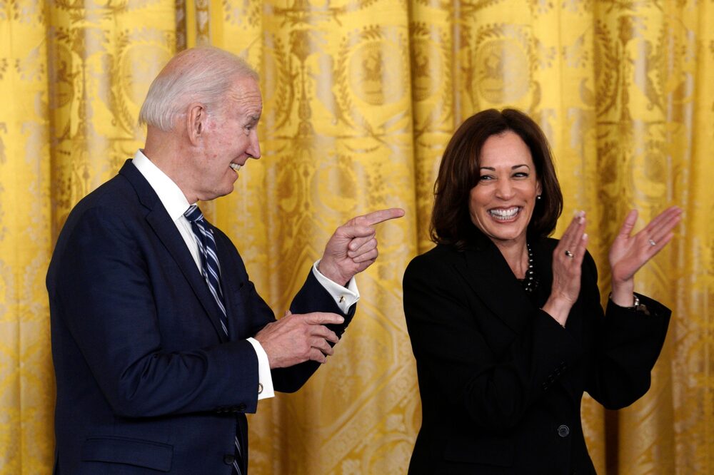 O presidente dos EUA Joe Biden e a vice-presidente Kamala Harris O presidente dos EUA Joe Biden e a vice-presidente Kamala Harris