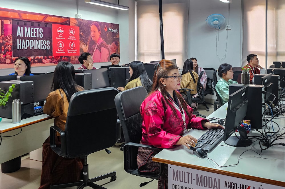 Oficina de iMerit en Thimphu, Bután, en octubre.Fotógrafo: Saritha Rai/Bloomberg Oficina de iMerit en Thimphu, Bután, en octubre.Fotógrafo: Saritha Rai/Bloomberg