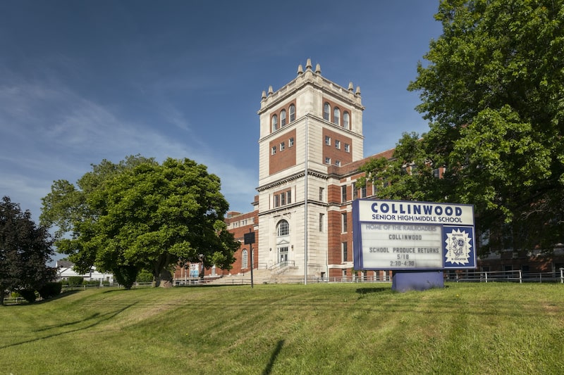 Collinwood High School es uno de los casi 30 centros que cerrarán en el marco del plan de reestructuración escolar de Cleveland. Foto: Daniel Lozada/Bloomberg Collinwood High School es uno de los casi 30 centros que cerrarán en el marco del plan de reestructuración escolar de Cleveland. Foto: Daniel Lozada/Bloomberg