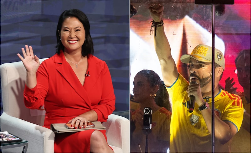 Keiko Fujimori en Perú y Abelardo De la Espriella en Colombia, los candidatos presidenciales que, de vencer en la segunda vuelta en sus países, ayudarían a esta corriente política a afianzarse en Latinoamérica. Fotos: Bloomberg Keiko Fujimori en Perú y Abelardo De la Espriella en Colombia, los candidatos presidenciales que, de vencer en la segunda vuelta en sus países, ayudarían a esta corriente política a afianzarse en Latinoamérica. Fotos: Bloomberg
