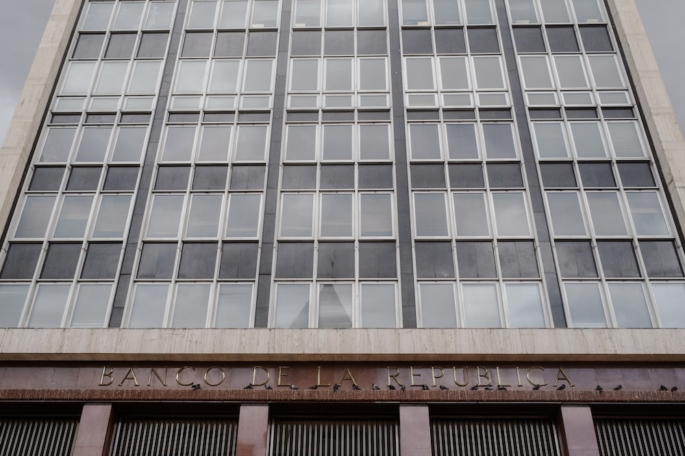 The Colombian Central Bank in Bogota, Colombia, on Monday, March 30, 2026. Colombia's central bank will likely deliver a second straight 100bps rate hike to push the benchmark up to 11.25%. Photographer: Santiago Mesa/Bloomberg The Colombian Central Bank in Bogota, Colombia, on Monday, March 30, 2026. Colombia's central bank will likely deliver a second straight 100bps rate hike to push the benchmark up to 11.25%. Photographer: Santiago Mesa/Bloomberg