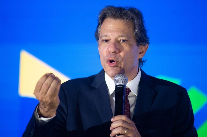 Fernando Haddad, ministro da Fazenda, fala em evento em Brasília, novembro de 2023 Fernando Haddad, ministro da Fazenda, fala em evento em Brasília, novembro de 2023