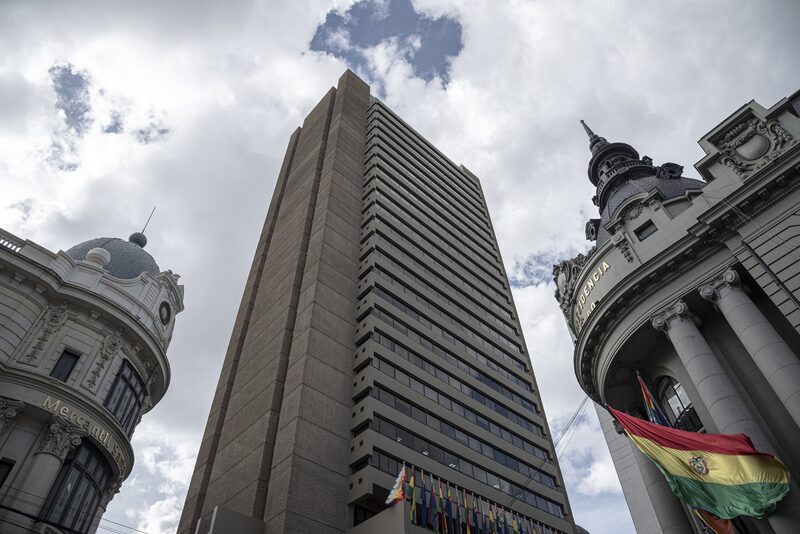 El banco central de Bolivia en La Paz. Fotógrafo: Marcelo Pérez del Carpio/Bloomberg. El banco central de Bolivia en La Paz. Fotógrafo: Marcelo Pérez del Carpio/Bloomberg.