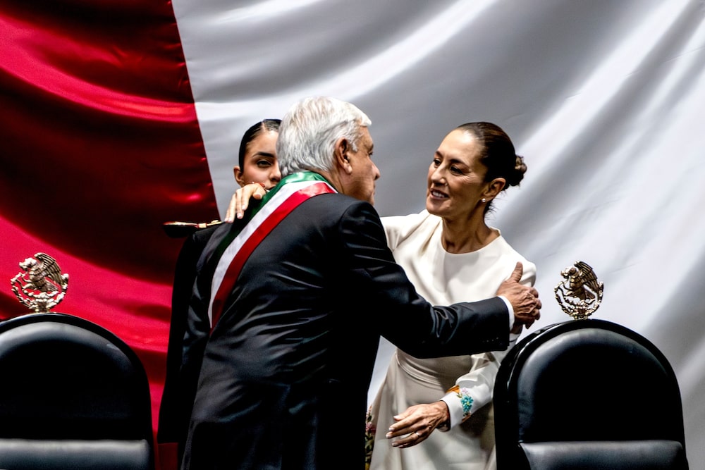 Andrés Manuel López Obrador y Claudia Sheinbaum. Fotógrafa: Stephania Corpi/Bloomberg Andrés Manuel López Obrador y Claudia Sheinbaum. Fotógrafa: Stephania Corpi/Bloomberg