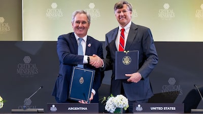 Argentina adhiere a zona de preferencia de minerales críticos lanzada por EE.UU. Argentina adhiere a zona de preferencia de minerales críticos lanzada por EE.UU.