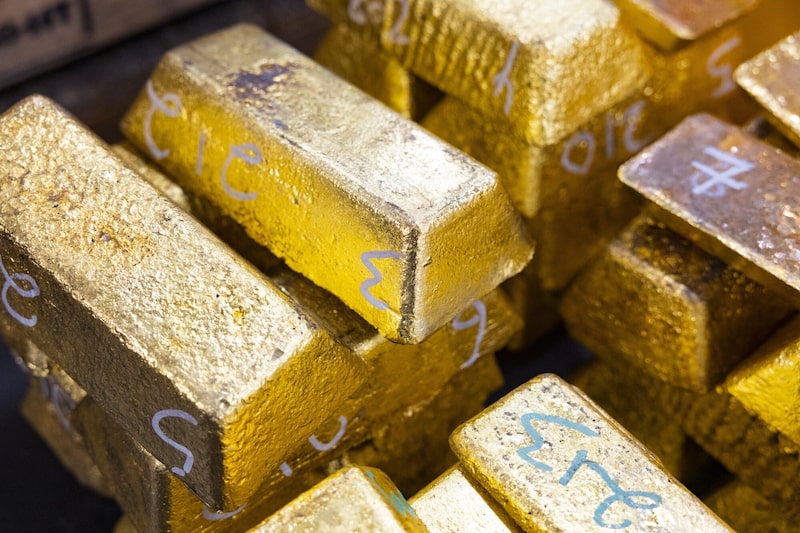 Lingotes de oro apilados en la refinería Perth Mint, operada por Gold Corp., en Perth, Australia. Lingotes de oro apilados en la refinería Perth Mint, operada por Gold Corp., en Perth, Australia.