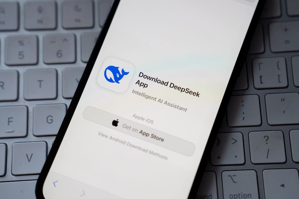 Página de descarga de la aplicación Deepseek. Página de descarga de la aplicación Deepseek.