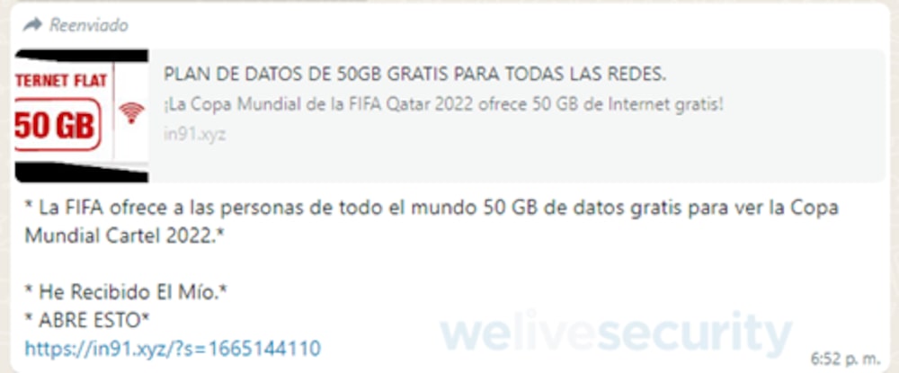 Mensaje que llega a las víctimas Mensaje que llega a las víctimas