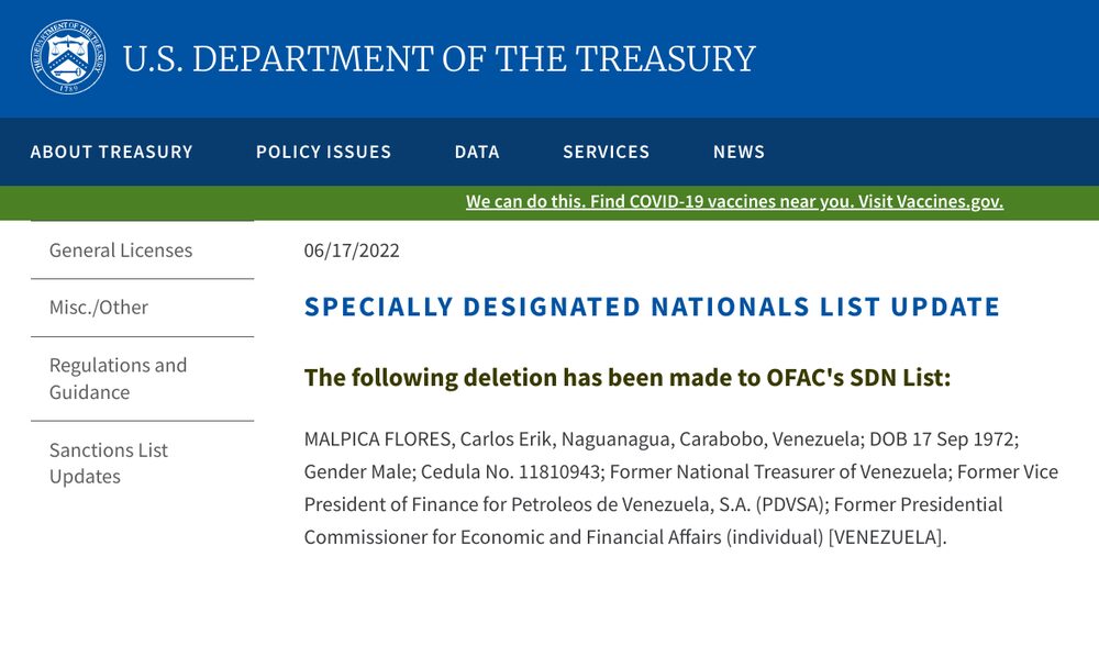 Decisión de la OFAC Decisión de la OFAC