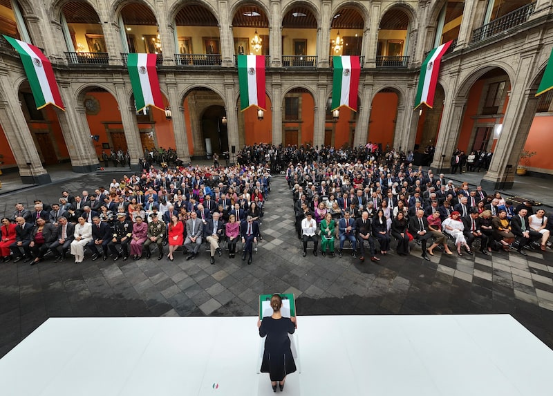 Primer Informe de Gobierno de Claudia Sheinbaum: los dichos y hechosClaudia Sheinbaum, presidenta de México, durante su Primer Informe de Gobierno, en Palacio Nacional, Ciudad de México, el lunes 1 de septiembre de 2025. Primer Informe de Gobierno de Claudia Sheinbaum: los dichos y hechosClaudia Sheinbaum, presidenta de México, durante su Primer Informe de Gobierno, en Palacio Nacional, Ciudad de México, el lunes 1 de septiembre de 2025.