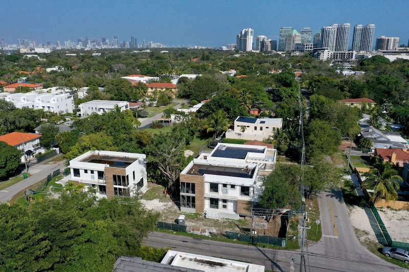 Vista aera de Coconut Grove en Miami Vista aera de Coconut Grove en Miami