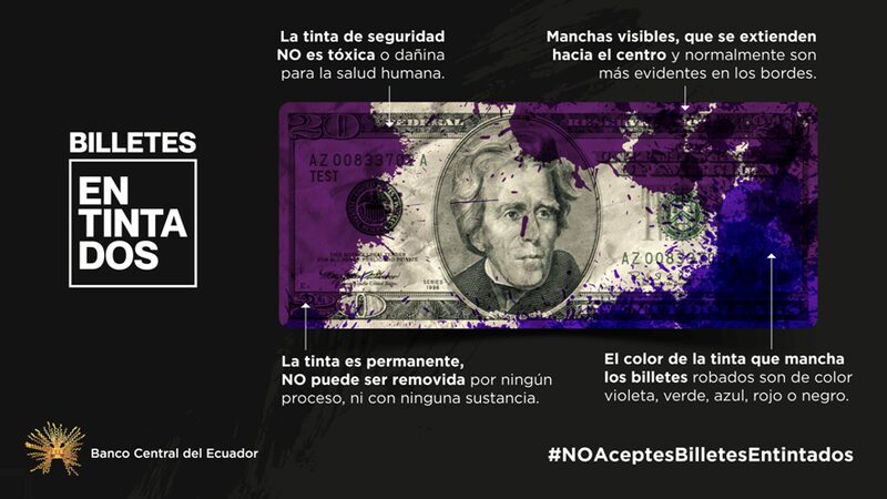 Así funcionará el sistema para entintar los billetes. Así funcionará el sistema para entintar los billetes.