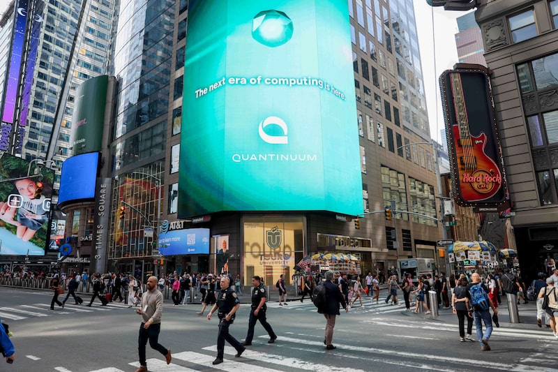 Quantinuum Inc. signage during the company's initial public offering (IPO) at the Nasdaq MarketSite in New York, US, on Thursday, June 4, 2026. Quantinuum Inc., a quantum computing company backed by Honeywell International Inc., reversed a 19% gain to close just above its debut price after raising $1.68 billion in an upsized US initial public offering. Photographer: Michael Nagle/Bloomberg Quantinuum Inc. signage during the company's initial public offering (IPO) at the Nasdaq MarketSite in New York, US, on Thursday, June 4, 2026. Quantinuum Inc., a quantum computing company backed by Honeywell International Inc., reversed a 19% gain to close just above its debut price after raising $1.68 billion in an upsized US initial public offering. Photographer: Michael Nagle/Bloomberg