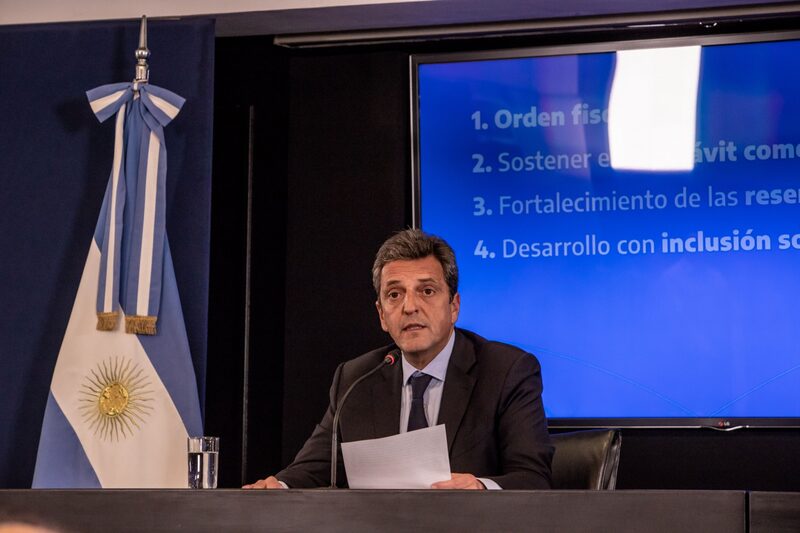 Sergio Massa, Argentina's economy minister, speaks during a press conference at the Economy Ministry building in Buenos Aires. Sergio Massa, Argentina's economy minister, speaks during a press conference at the Economy Ministry building in Buenos Aires.