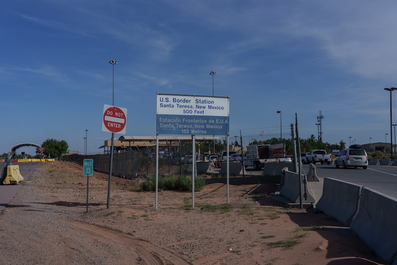 El paso fronterizo de Santa Teresa (Santa Teresa, Nuevo México, EE. UU.) el miércoles 10 de agosto de 2022. El paso fronterizo de Santa Teresa (Santa Teresa, Nuevo México, EE. UU.) el miércoles 10 de agosto de 2022.