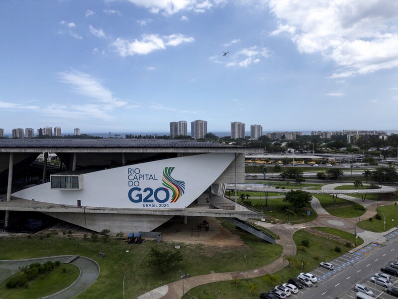 Los líderes del Grupo de los 20 reunidos en Brasil la próxima semana están dispuestos a mostrar unidad en la acción climática y las reglas del comercio mundial. Los líderes del Grupo de los 20 reunidos en Brasil la próxima semana están dispuestos a mostrar unidad en la acción climática y las reglas del comercio mundial.