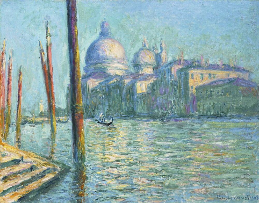 Le Grand Canal et Santa Maria della Salute, 1908, by Claude Monet. Le Grand Canal et Santa Maria della Salute, 1908, by Claude Monet.