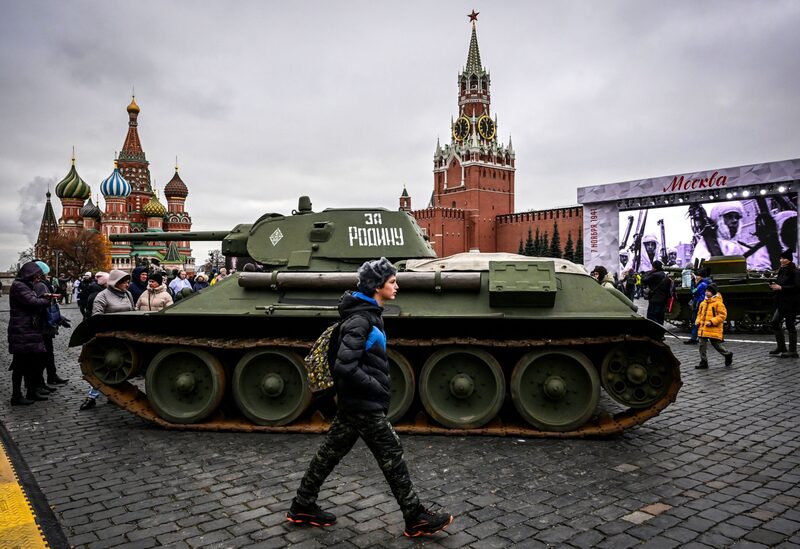 Un tanque ruso frente al Kremlin Un tanque ruso frente al Kremlin