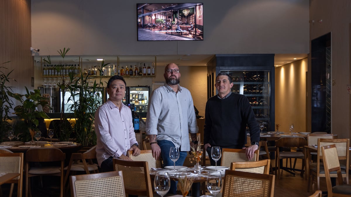 Marcelo Guindani, Mário Bueno e Flávio Miyamura, sócios do projeto de expansão do Rico Parrilla