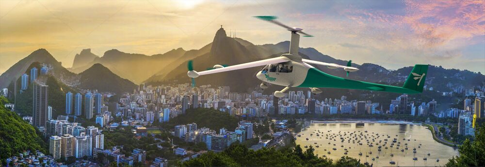 Além do transporte de passageiros, a Flapper espera utiliza as aeronaves elétricas para o transporte aeromédico e de cargas Além do transporte de passageiros, a Flapper espera utiliza as aeronaves elétricas para o transporte aeromédico e de cargas