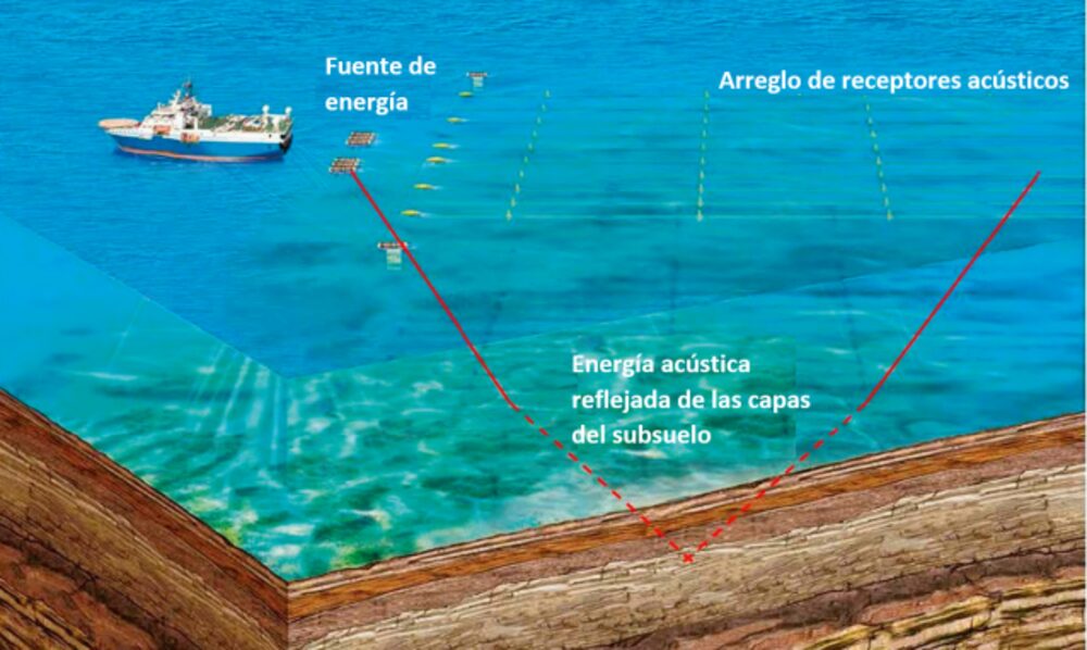 Detalle de la exploración sísmica provista por la empresa noruega Equinor Detalle de la exploración sísmica provista por la empresa noruega Equinor