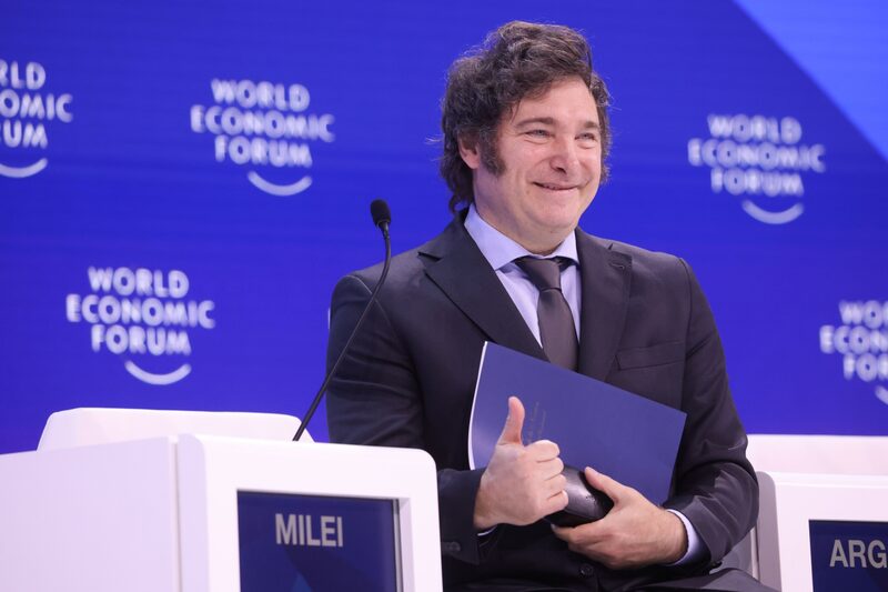 Javier Milei, Argentina's president, during a special address on day two of the World Economic Forum (WEF) in Davos, Switzerland Javier Milei, Argentina's president, during a special address on day two of the World Economic Forum (WEF) in Davos, Switzerland